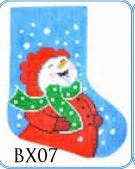 Happy Snowman Mini Stocking