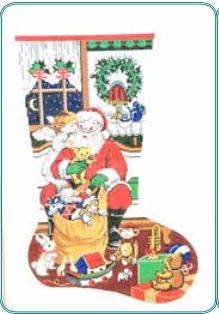 Santa and Toy Bag Stocking