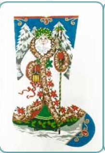 Elegant Santa 1 Stocking