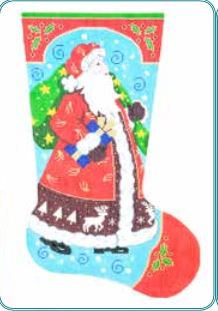 Strolling Santa Stocking