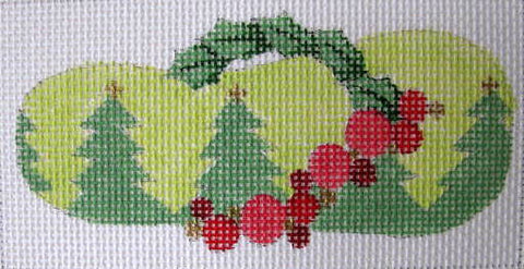 Holly/Ornaments Flipflop Eyeglass Case