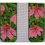 Pink Echinacea on Teal Eyeglass Case