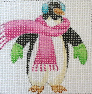 Scarf Earmuffs Mittens Penguin Coaster