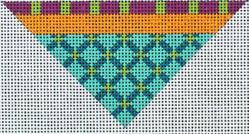 Orange Dot Triangle Ornament