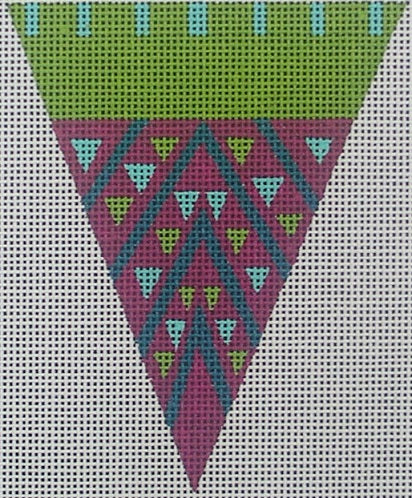 Purple Dot Triangle Ornament