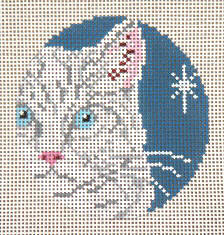 White Cat - Glimpse Ornament - 18ct