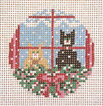 Christmas Cats Ornament - 18ct