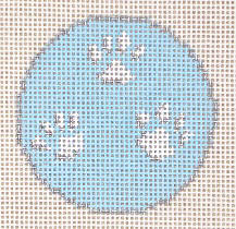 Blue Paw Prints Ornament 
