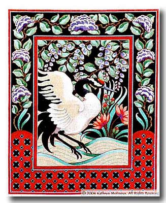 Japanese Crane Tapestry