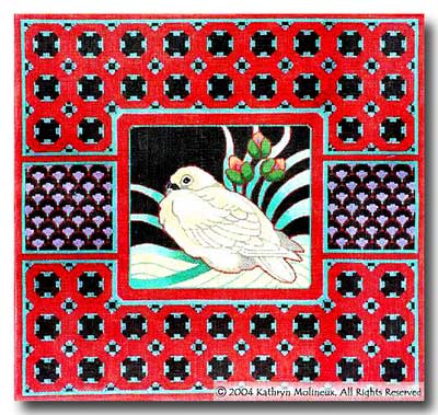 White Dove With Border
