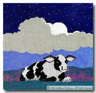 Night (Black and White Cow)