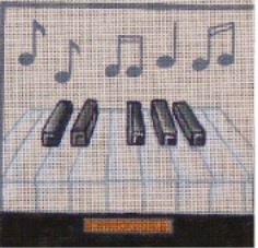 Piano w/Music Notes  