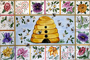 Flowers and Beehive