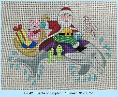 Santa On Dolphin