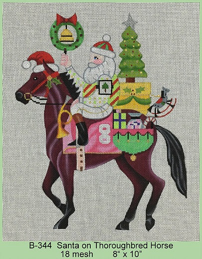 Santa On Thoroughbred Horse