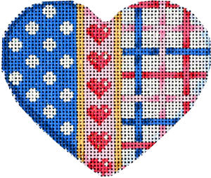 Polka Dot/Hearts Lattice Heart