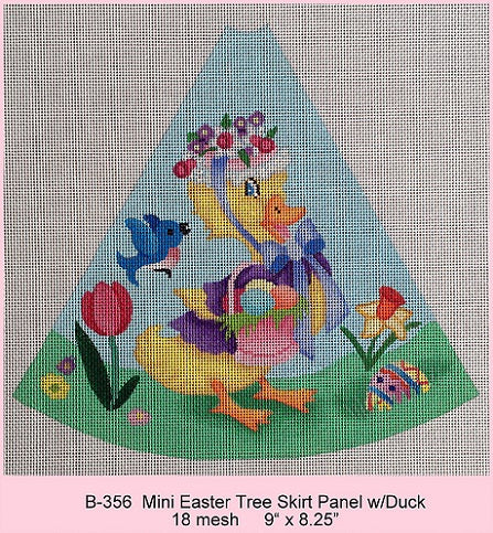 Mini Easter Tree Skirt Panel With Duck