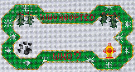 Who Adopted Who? Bone Ornament