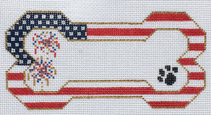 Patriotic Bone Ornament