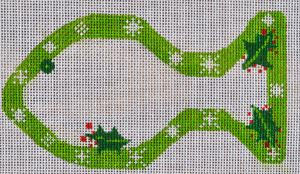Green Snowflake Cat Fish Ornament