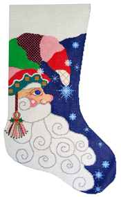 Santas Profile Stocking - Stitch Guide
