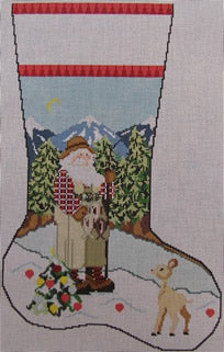Fishing Santa Stocking