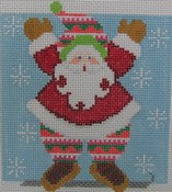 Snowboarding Santa