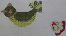 Green Bird With Pine