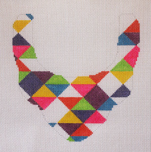 Statement Necklace - Colorful Triangles