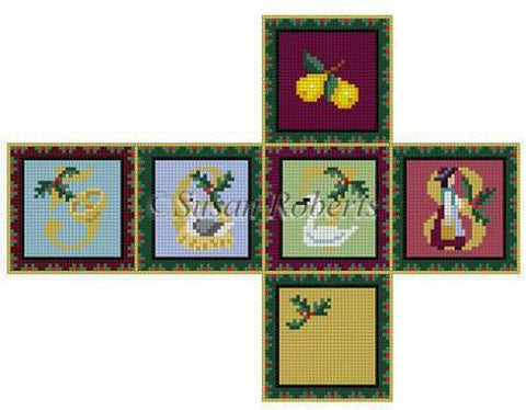 Pear Tree 5 6 7 8 Cube Ornament - 18ct