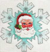 Santa Face Snowflake Ornament