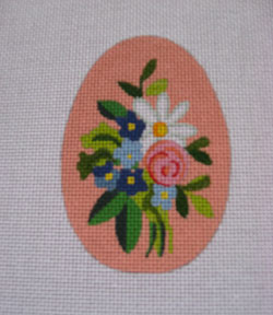 Peach Floral Egg