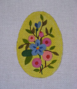 Yellow Floral Egg