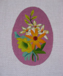 Purple Floral Egg