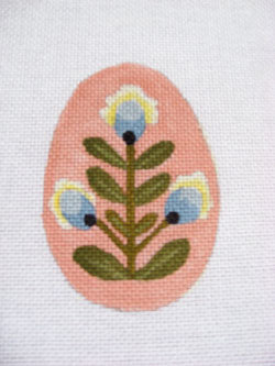 Tri-Blue Floral Egg