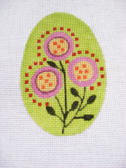 Red Dot Floral Egg