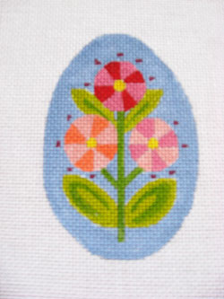 Pink Pinwheel Floral Egg