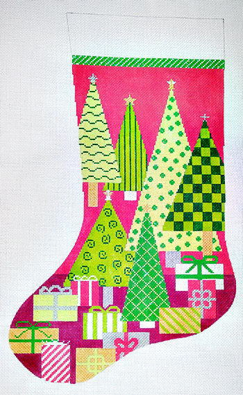 Oh Christmas Tree Stocking - Pink