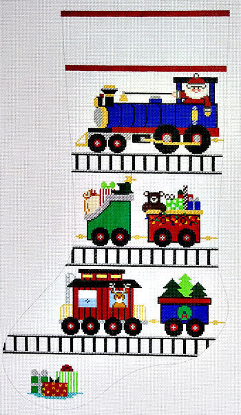 Choo Choo Stocking With Santa And Toys
