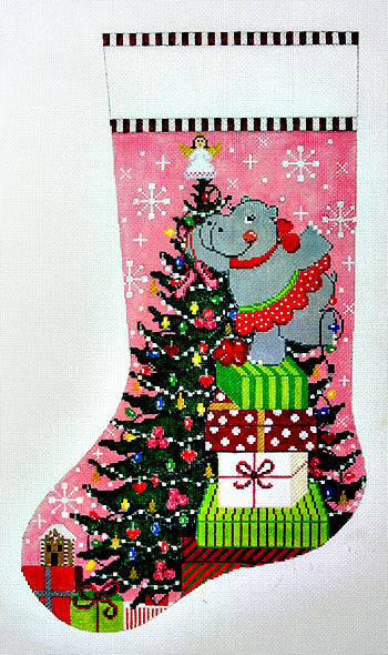 Happy Hippo Holiday Stocking