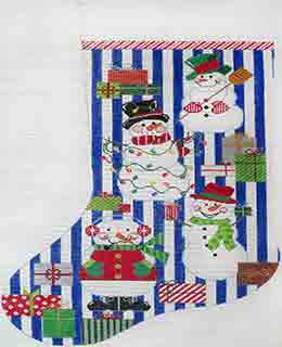 Snowmen and Presents Stocking