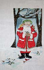 Forest Santa With Birds Stocking