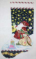 Santa With Lantern Stocking