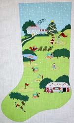 Golf Course Scene Stocking - 13ct