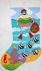 Santa Afloat Stocking