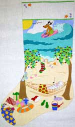 Santas Beach Vacation Stocking