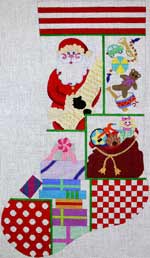Santas Collage Stocking