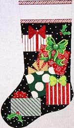 Ornaments On Black Stocking