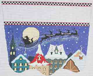 Santas Midnight Ride Stocking Cuff