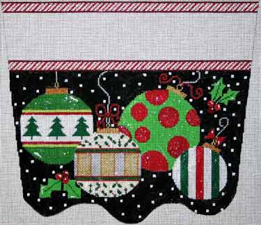 Ornaments On Black Stocking Cuff